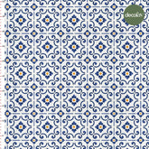 Geometrik Çini Fayans Desenli Dijital Baskılı Kumaş